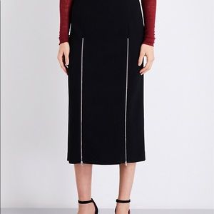 MAJE high waist midi zipper skirt